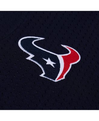 Men's Navy Houston Texans Head Coach Mesh Full-Button Fashion Jersey