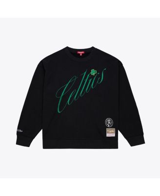 Women's Black Boston Celtics Hardwood Classics Script Lightweight Sweatshirt