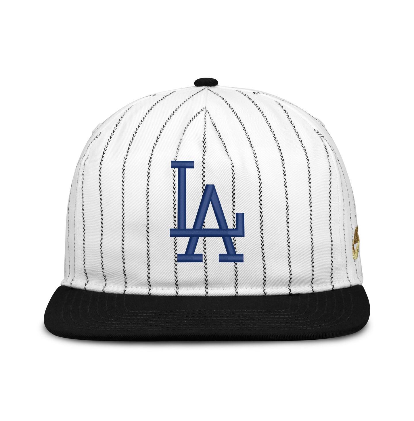 Мужская кепка Nike White/Black Los Angeles Dodgers Cooperstown Collection Pro Adjustable Hat — фото 2