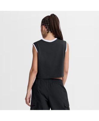 Women's Black Los Angeles Dodgers Primetime Loose Dri-FIT Cropped Tank Top