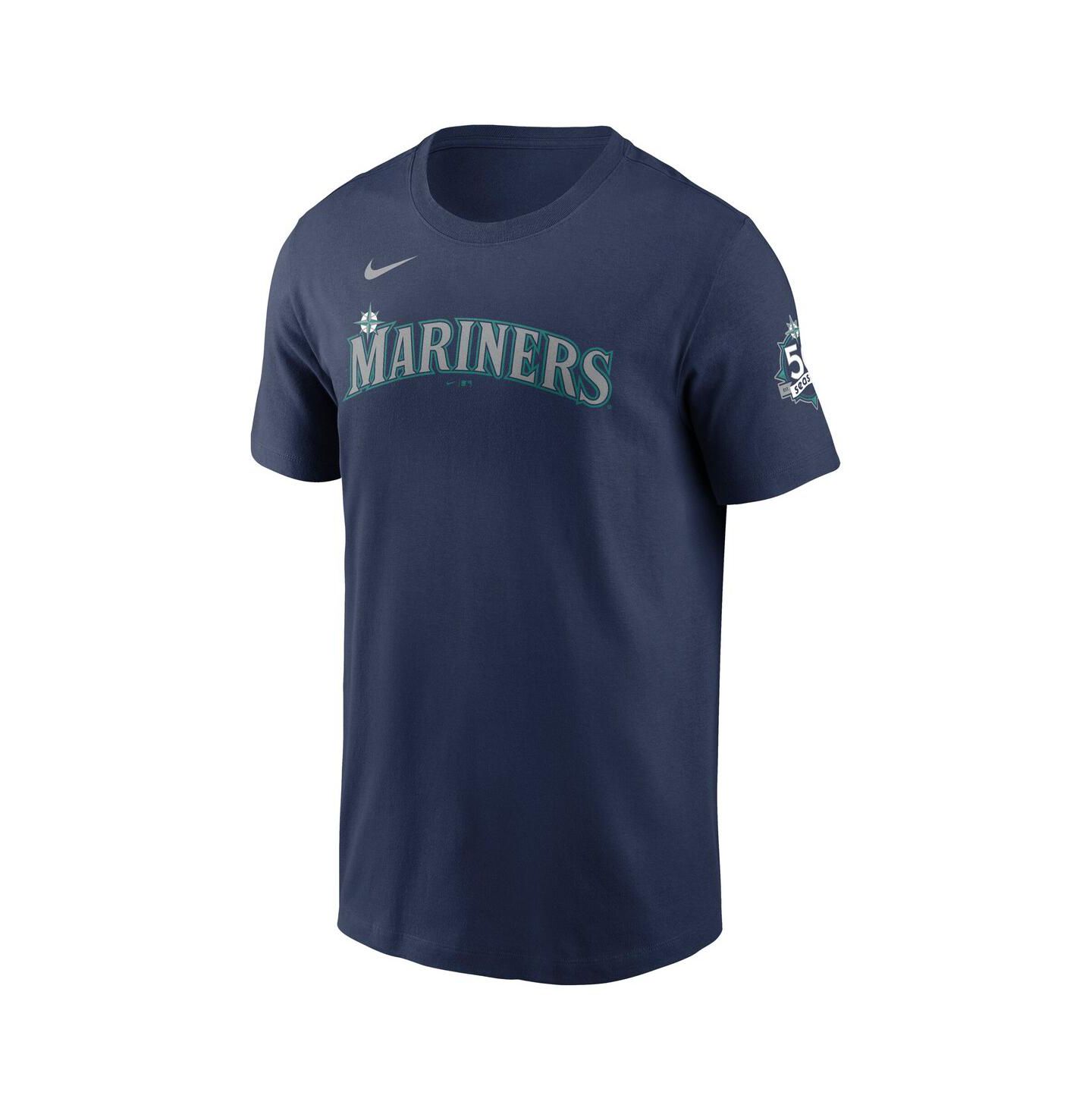 Мужская футболка Nike Julio Rodríguez Navy Seattle Mariners 50th Season Name & Number — фото 2