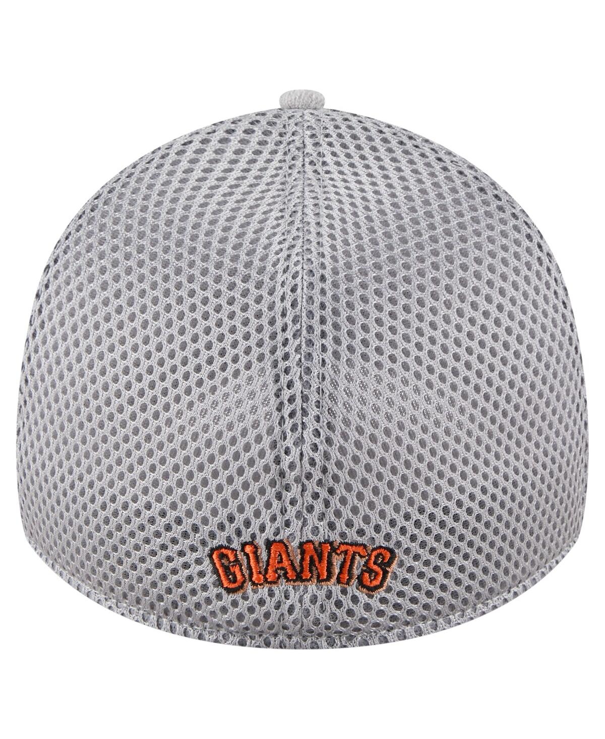 New Era Men's Gray San Francisco Giants Visor Paint Splatter 39THIRTY Flex Hat