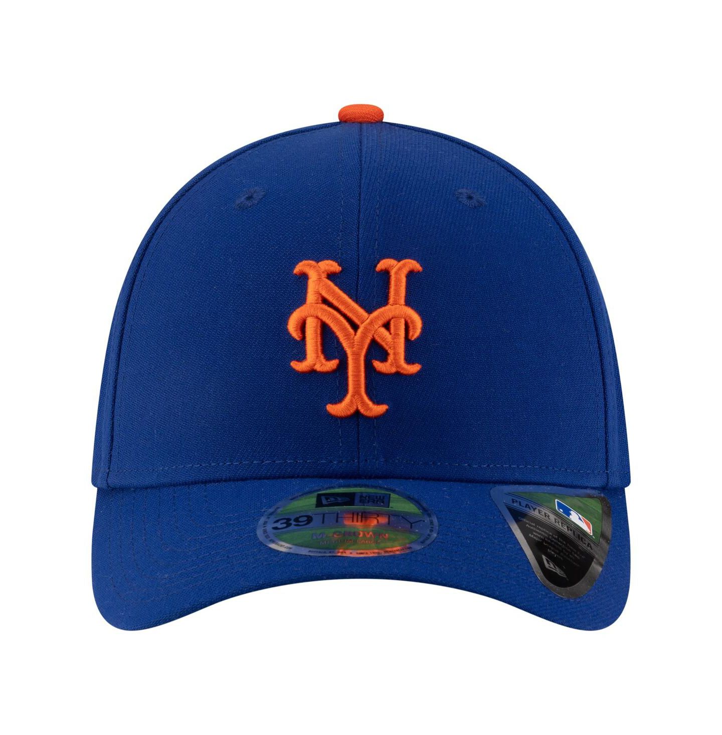 Мужская кепка New Era Royal New York Mets Player Replica 39THIRTY M-Crown Flex Hat — фото 2