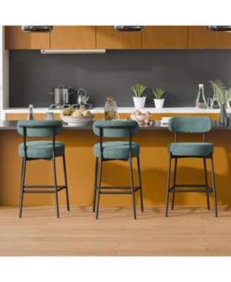 Bar Stools Set of 3, 24 Inches Modern Counter Height BarStools
