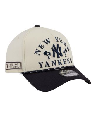 Men's Cream New York Yankees 2026 Spring Training Fan Pack Rope A-Frame 9FORTY Adjustable Hat