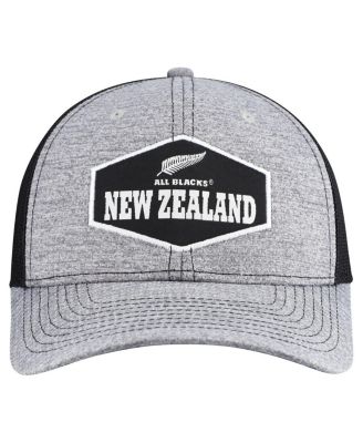 Men's Gray All Blacks Generic Mass Rodeo Patch Trucker Adjustable Hat