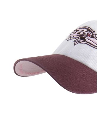Men's and Women's Stone/Burgundy Baltimore Ravens Love Letter Clean Up Adjustable Hat