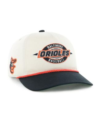 Big Boys and Girls Natural/Black Baltimore Orioles Frame Out Hitch Adjustable Hat