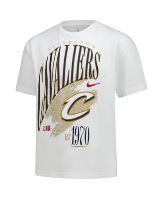 Big Boys and Girls White Cleveland Cavaliers Hardwood Classics Champs Max90 T-Shirt