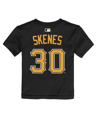 Baby Boys and Girls Paul Skenes Black Pittsburgh Pirates Name & Number T-Shirt