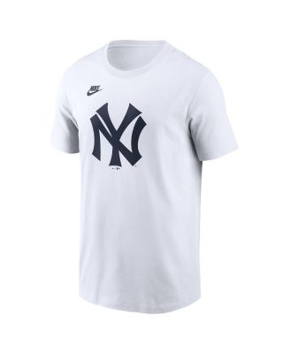 Men's White New York Yankees Cooperstown Collection Logo T-Shirt