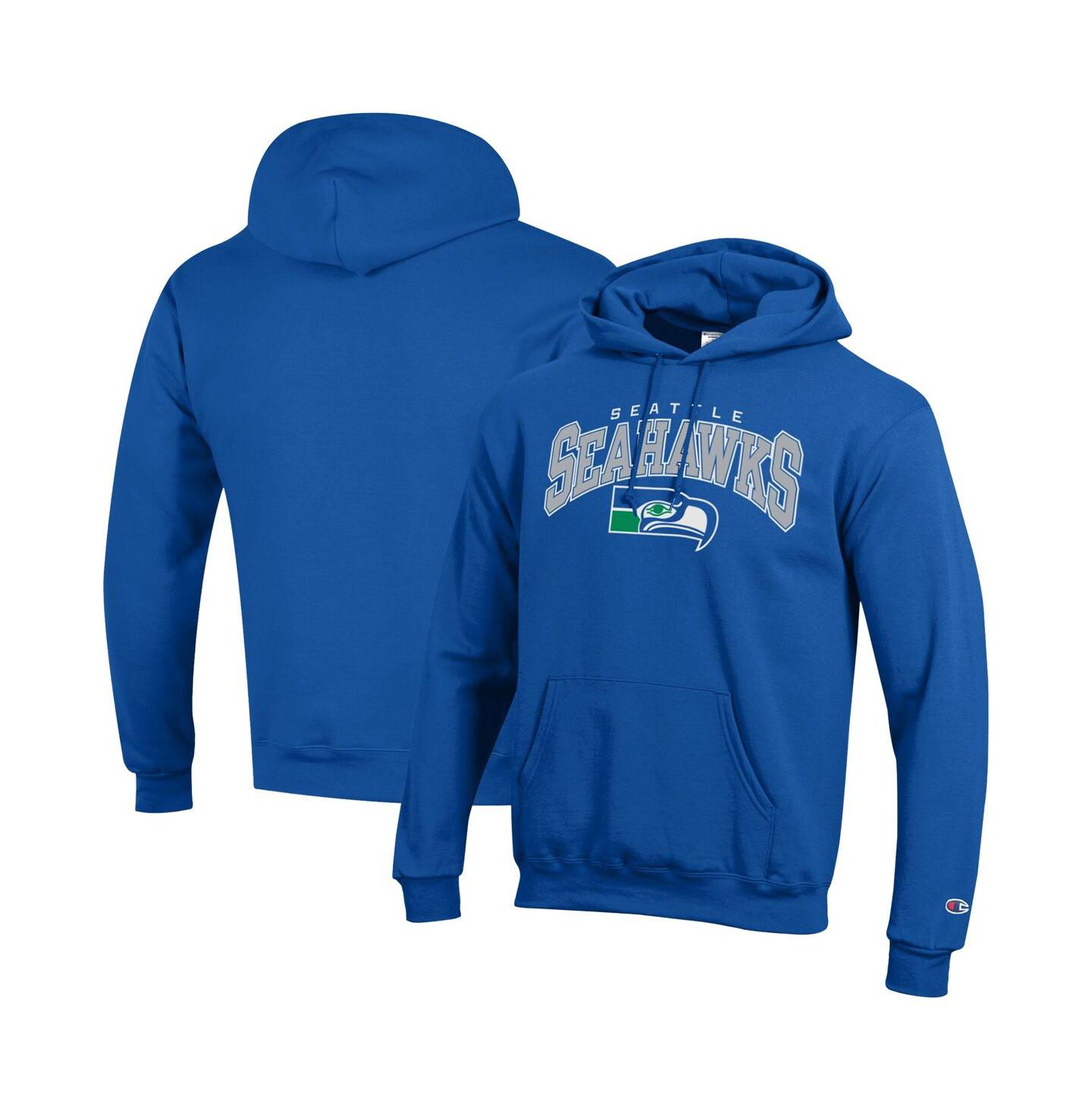 Мужское худи Champion Royal Seattle Seahawks Powerblend Arch over Logo — фото 1