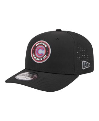 Men's Black Chicago Cubs Circle 9SEVENTY Adjustable Hat