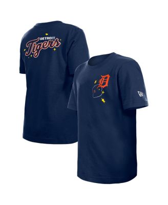 Big Boys and Girls Navy Detroit Tigers Stars Cap T-Shirt