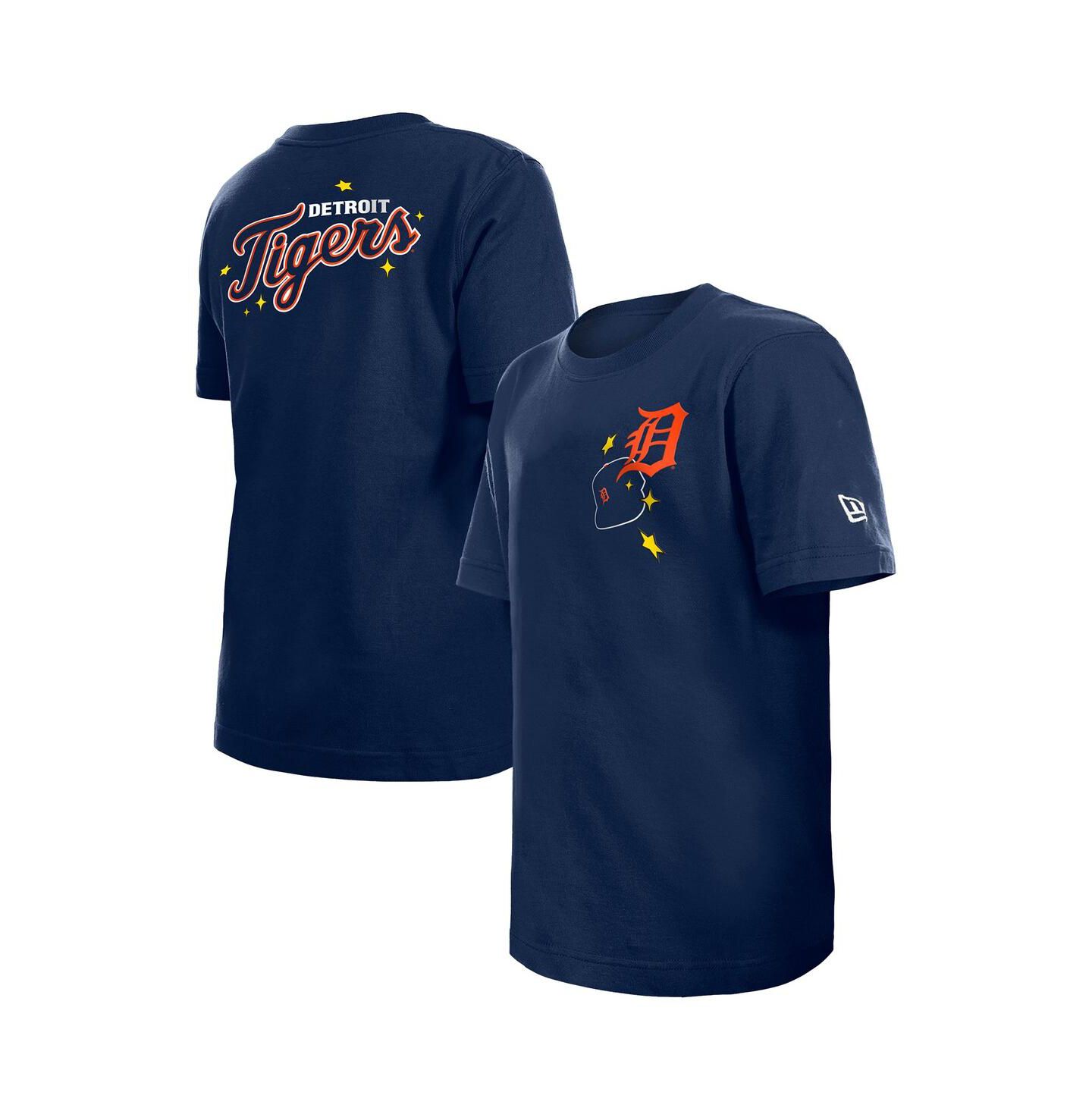 Детская футболка New Era Navy Detroit Tigers Stars Cap — фото 1