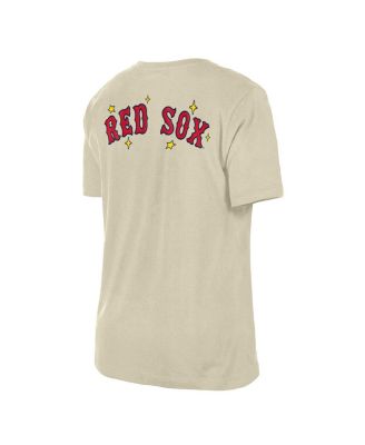 Women's Cream Boston Red Sox Stars Cap T-Shirt