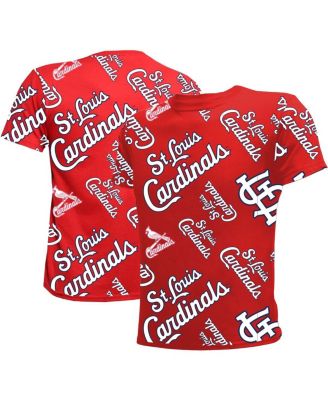 Big Boys and Girls Red St. Louis Cardinals Allover Team T-Shirt
