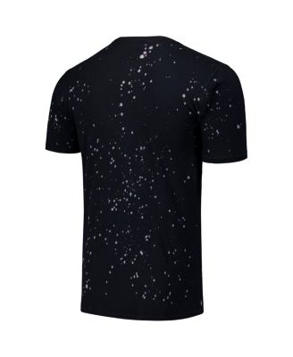 Men's Black/White Atlanta Braves Splatter T-Shirt