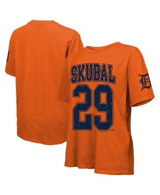 Women's Tarik Skubal Orange Detroit Tigers Oversized Name & Number T-Shirt