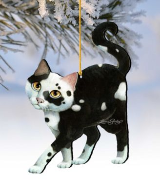 Cookie and Creme Cat Holiday Ornaments, Set of 2