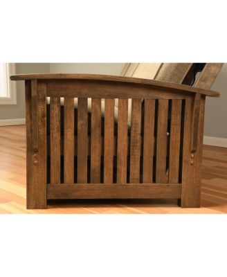 Washington Frame-Rustic Walnut Finish-Linen Cocoa Mattress