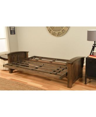 Washington Frame-Rustic Walnut Finish-Linen Cocoa Mattress