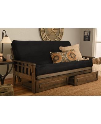 Tucson Frame-Rustic Walnut Finish-Suede Mattress