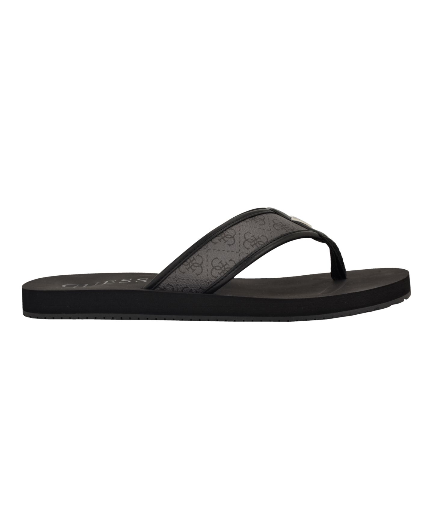 Мужские сандалии GUESS Dingle Casual Flip-Flop Thongs, цвет: Тёмный серый разноцветный — фото 2