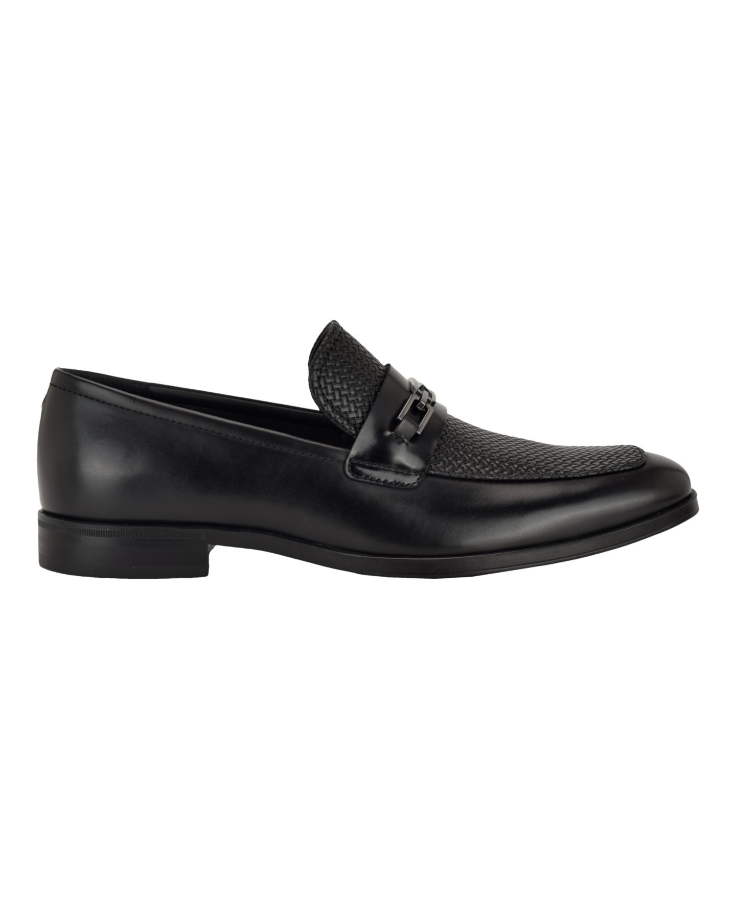 Мужские туфли GUESS Hendo Square-Toe Dress Loafers, цвет: Чёрный разноцветный — фото 2