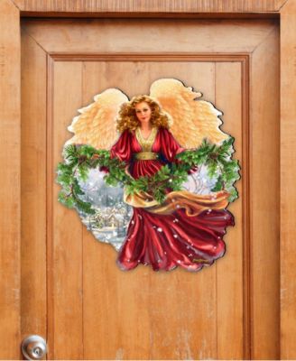 Snowfall Angel Holiday Door Decor