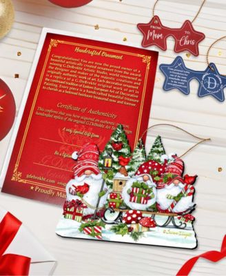 Christmas Gnomes Holiday Ornaments, Set of 2