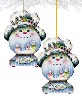 Joe Cool Snow Globe Holiday Ornaments, Set of 2