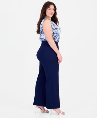 Plus Size Pull-On High-Rise Wide-Leg Pants 