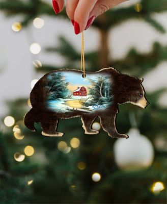 Bear Holiday Ornaments, Set of 2