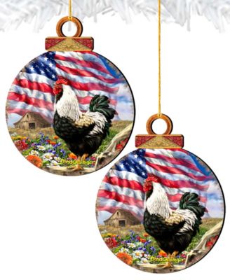 Morning In America Holiday Ornaments, Set of 2
