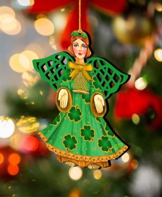 Irish Angel Holiday Ornaments, Set of 2