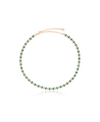 Marquise Beaded Choker Necklace
