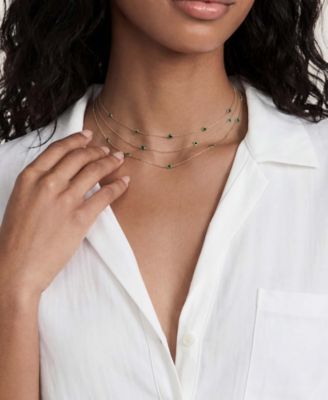 Crystal Dot Layered Necklace