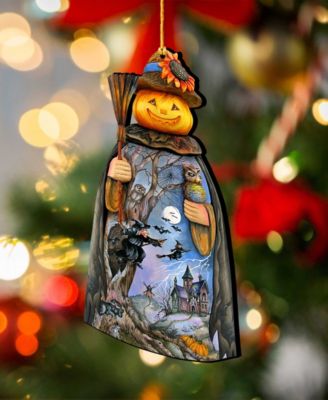 Christmas Pumpkin Holiday Ornaments, Set of 2