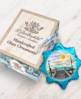 Boats at Pier Mercury Holiday Ornament