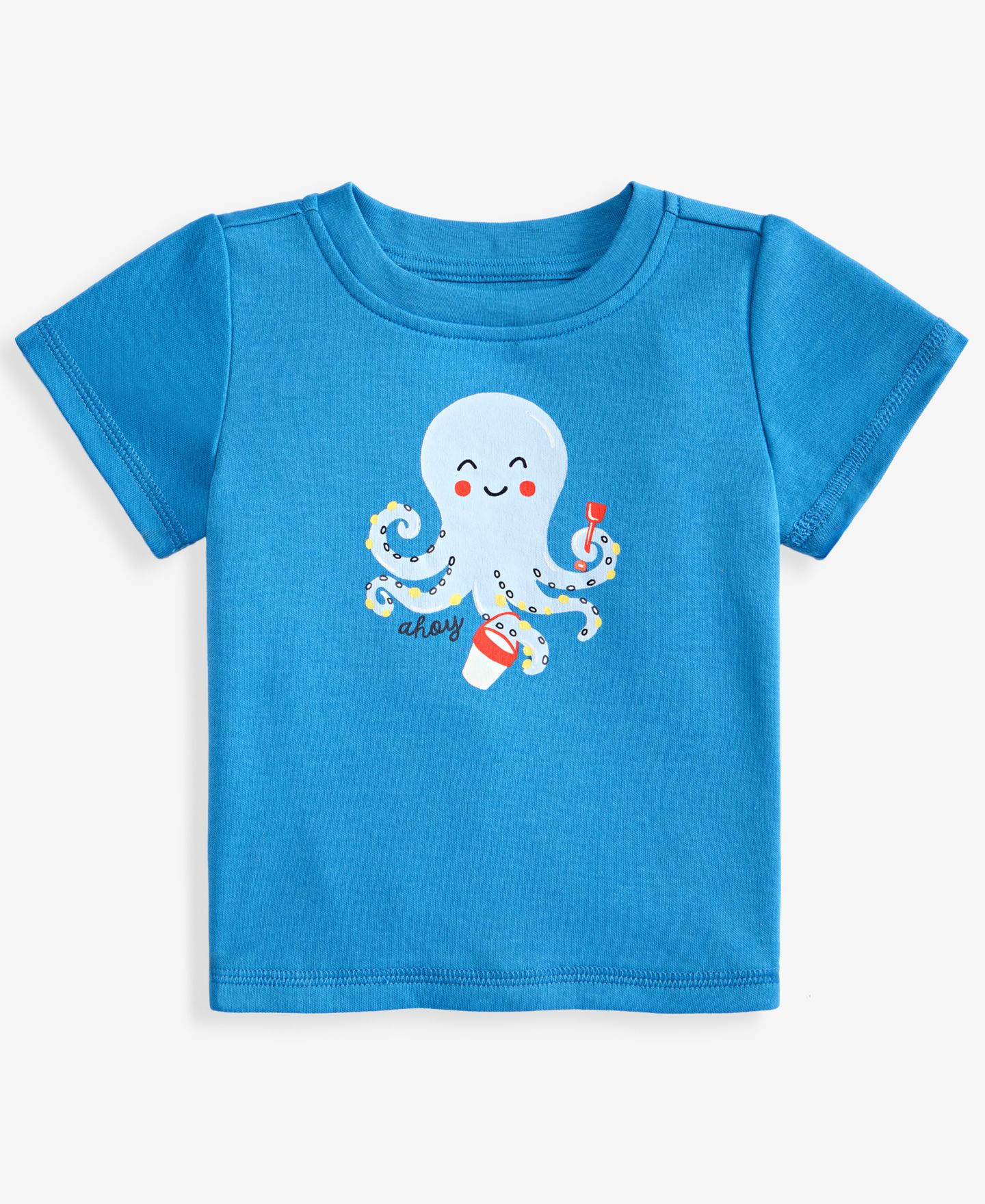 Футболка First Impressions Mix & Match Octopus T-Shirt для мальчиков-малышей, цвет: Синий — фото 1