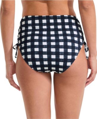 Women's Pique High Waisted Adjustable Bikini Bottoms