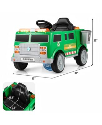 12V Battery Powered Electric Vehicle with Remote Control and Trash Bin