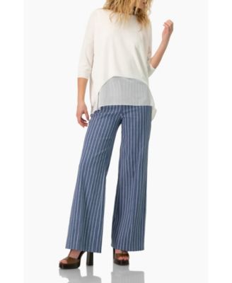Women's Striped Wide-Leg Pants