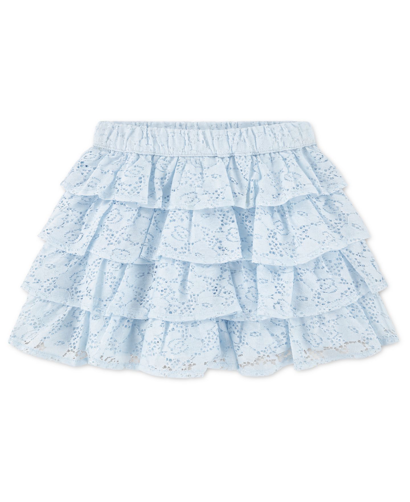 Юбка-шорты abercrombie kids Tiered Lace Mini Skort для девочек-малышей, цвет: Синий — фото 1