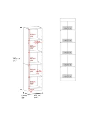 Milo Modern Storage Cabinet with 5 Shelves and Glass Front, Minimalist Design