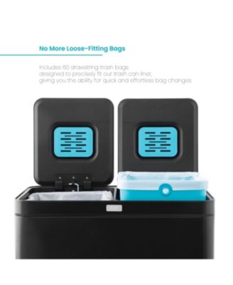 Code 30R Drawstring Kitchen Trash Bags Custom Fit for 8 Gallon Recycling Bins, 60-Count