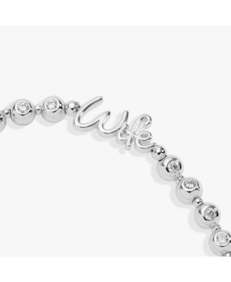 Wife Elongated Crystal Stretch Bracelet