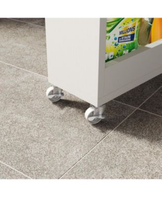 5-Tier Tall Narrow Storage Cart on Wheels, 63 '' Mobile Shelf Organizer, Rolling Utility Cart for Kitchen, Dining Room, Small Spaces