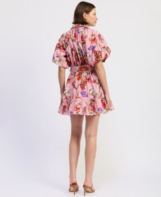 Women's Short-Sleeve Collared Mini Dress